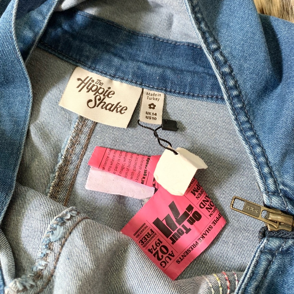 🌵BRAND NEW The Hippie Shake Denim Rainbow Dungarees Overalls US 10🌵 - Picture 7 of 10